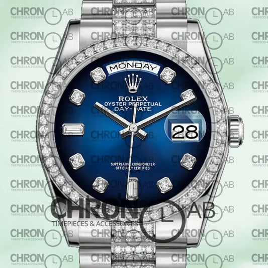 Day-Date 36mm 128349 Blue Dial Clone Watches
