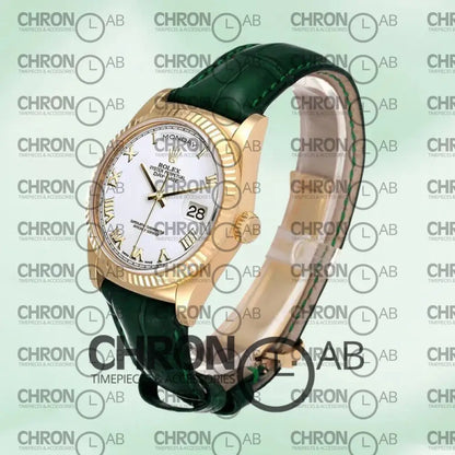 Day-Date 36mm m118138-0136 White Dial Leather Strap Clone Watches