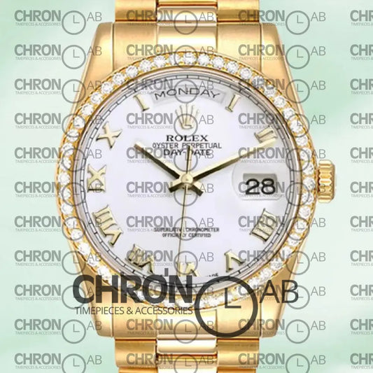 Day-Date 36mm m118348-0150 White Dial Clone Watches