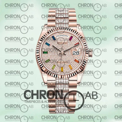 Day-Date 36mm m128235-0040 President Bracelet Rose Gold Clone Watches