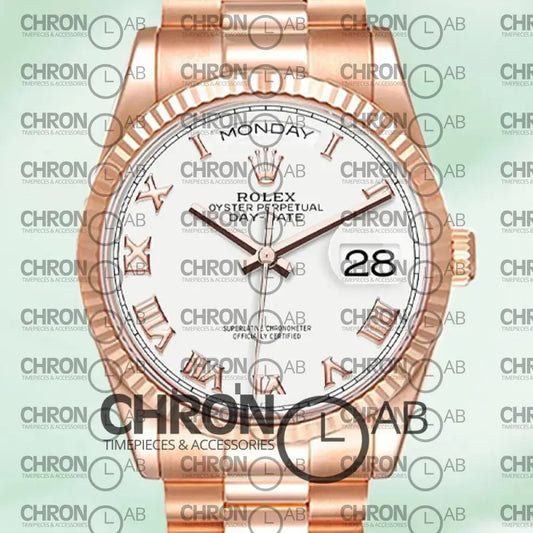 Day-Date 36mm M128235-0052 Rose Gold Clone Watches