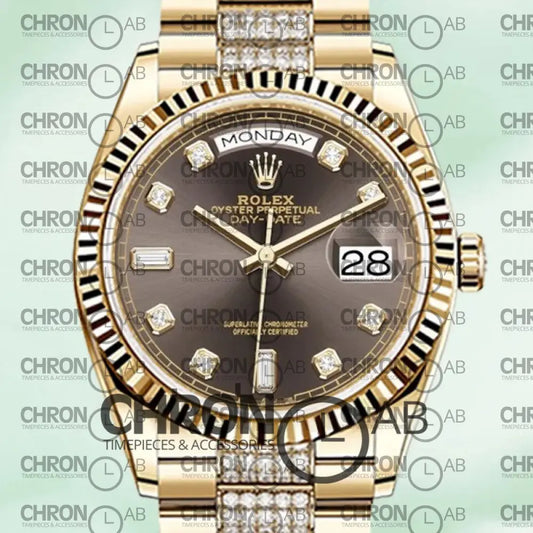 Day-Date 36mm M128238-0024 Gold President Bracelet Clone Watches