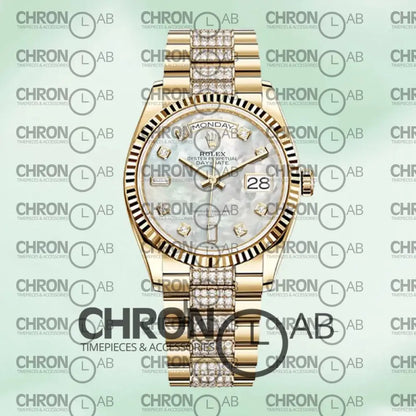 Day-Date 36mm M128238-0032 Gold Clone Watches