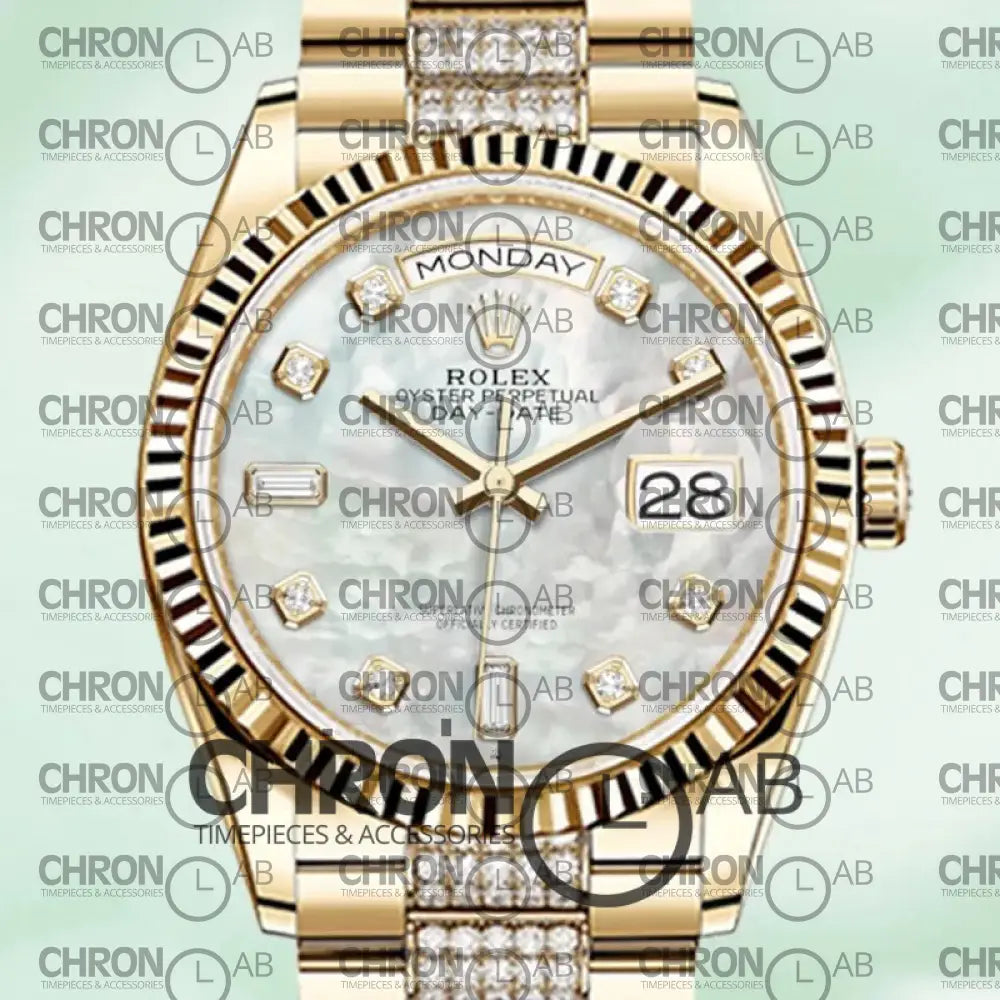 Day-Date 36mm M128238-0032 Gold Clone Watches