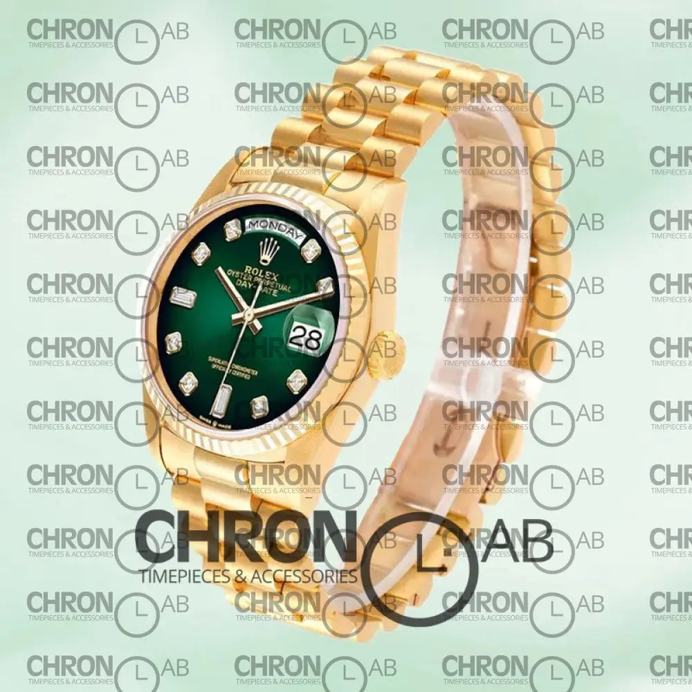 Day-Date 36mm m128238-0069 Green Dial Automatic Clone Watches