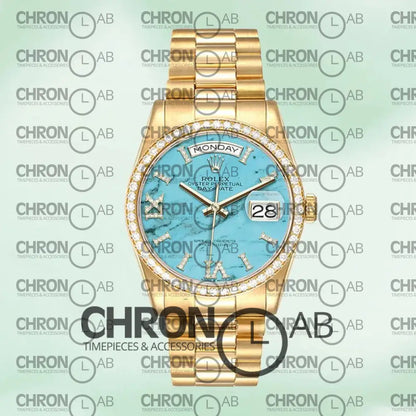 Day-Date 36mm M128348RBR-0037 Gold Clone Watches