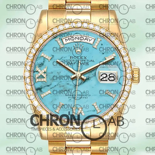 Day-Date 36mm M128348RBR-0037 Gold Clone Watches