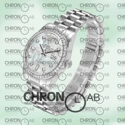 Day-Date 36mm m128349rbr-0004 Silver President Bracelet Clone Watches