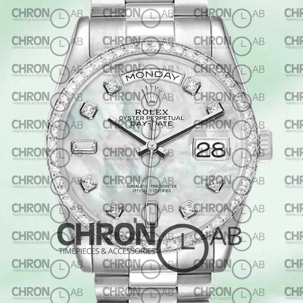 Day-Date 36mm m128349rbr-0004 Silver President Bracelet Clone Watches