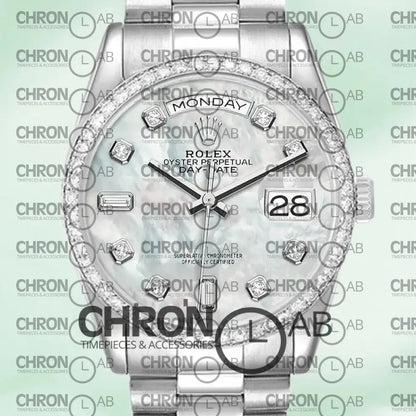 Day-Date 36mm m128349rbr-0004 Silver President Bracelet Clone Watches