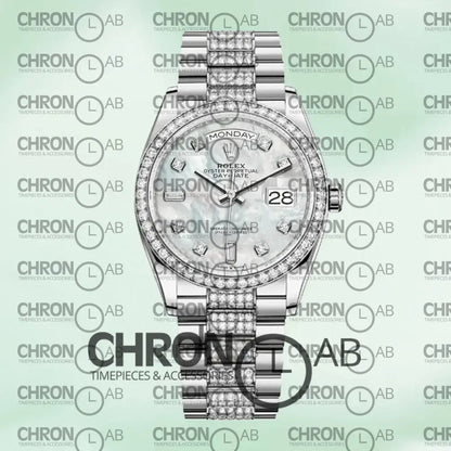 Day-Date 36mm m128349rbr-0014 Silver Clone Watches