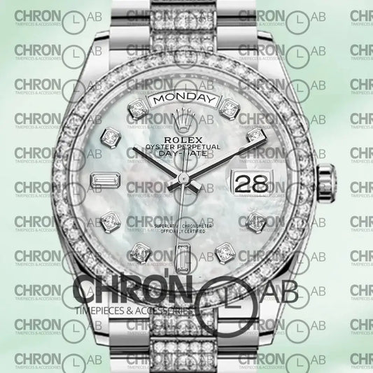 Day-Date 36mm m128349rbr-0014 Silver Clone Watches