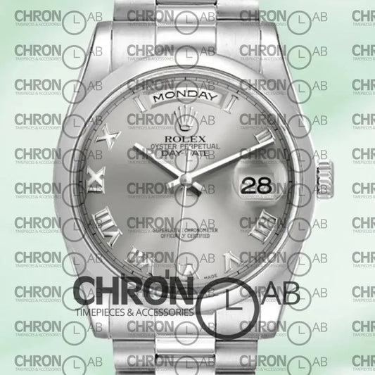 Day-Date 36mm Men’s 118206 Grey Dial President Bracelet Clone Watches