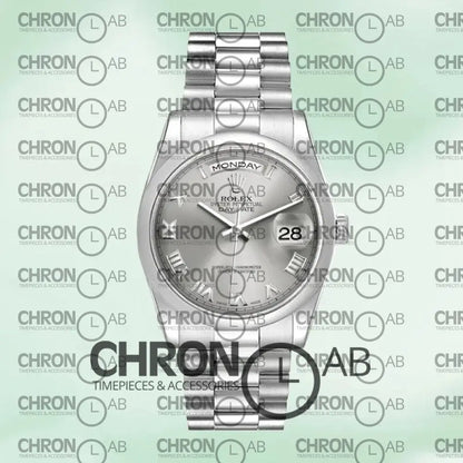 Day-Date 36mm Men’s 118206 Grey Dial President Bracelet Clone Watches