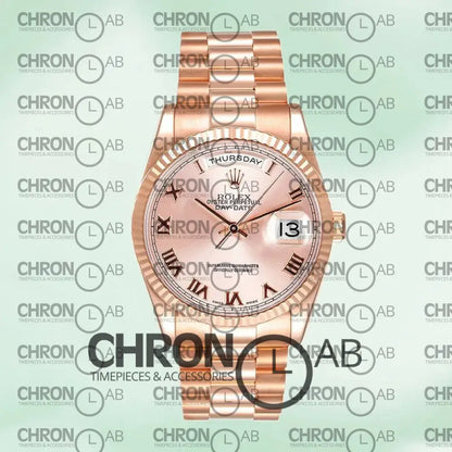 Day-Date 36mm Men’s 118235-0006 Rose Gold President Bracelet Clone Watches