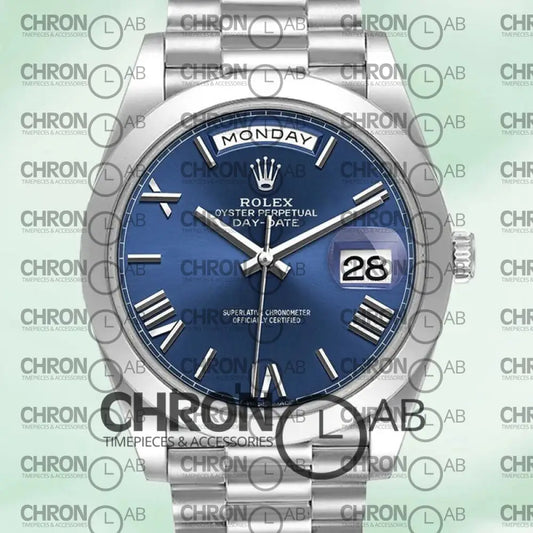 Day-Date 40mm 228206 Men’s Silver Clone Watches