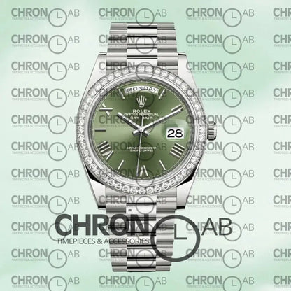Day-Date 40mm 228349GNRP Green Dial Silver Clone Watches