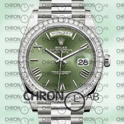 Day-Date 40mm 228349GNRP Green Dial Silver Clone Watches