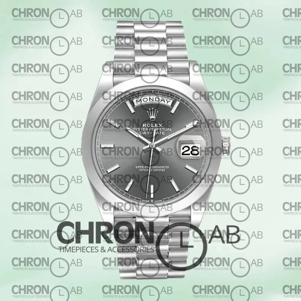 Day-Date 40mm m228206-0045 Men’s Silver Grey Dial Clone Watches