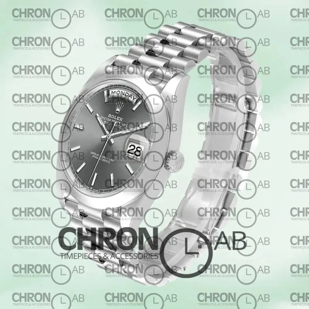 Day-Date 40mm m228206-0045 Men’s Silver Grey Dial Clone Watches