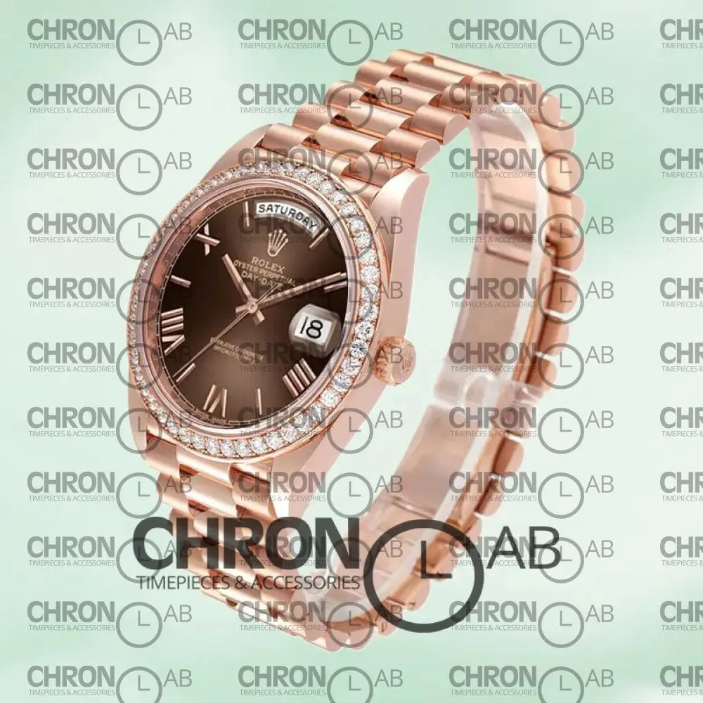 Day-Date 40mm m228345rbr-0009 Brown Dial Clone Watches
