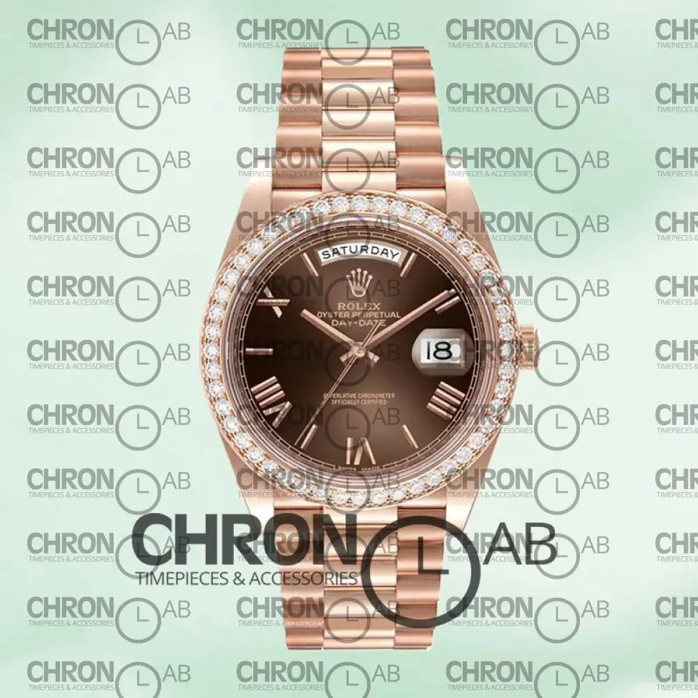 Day-Date 40mm m228345rbr-0009 Brown Dial Clone Watches