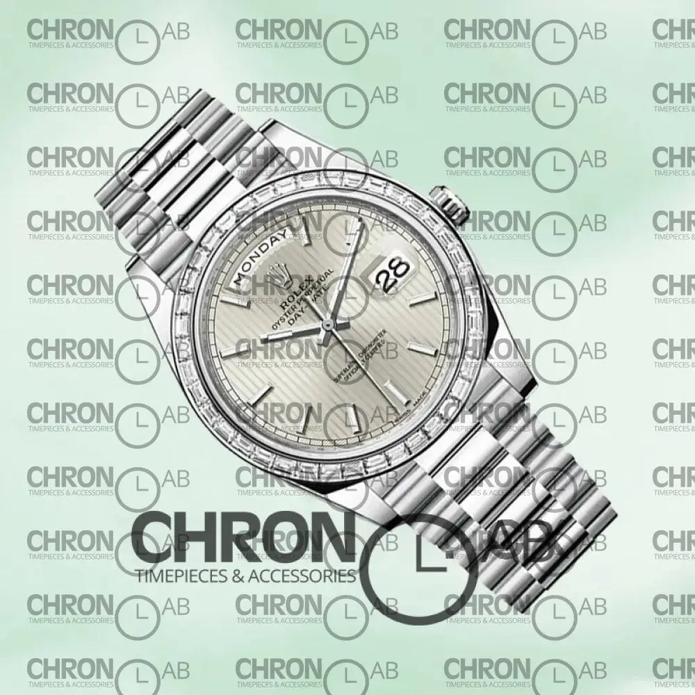 Day-Date 40mm m228396tbr-0022 Men’s Silver Clone Watches