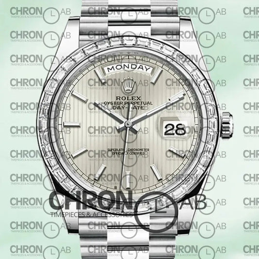 Day-Date 40mm m228396tbr-0022 Men’s Silver Clone Watches