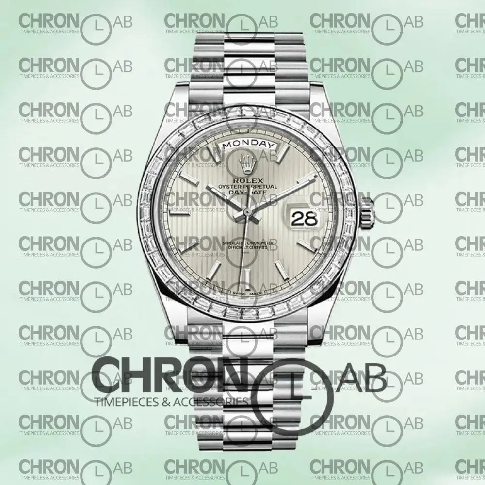 Day-Date 40mm m228396tbr-0022 Men’s Silver Clone Watches