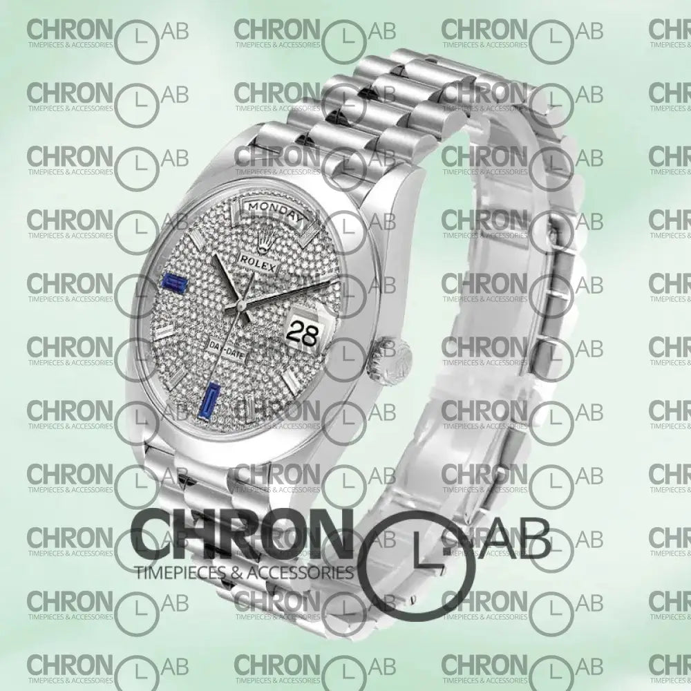 Day-Date 40mm Men’s 228206 Automatic Diamond Paved Dial Clone Watches
