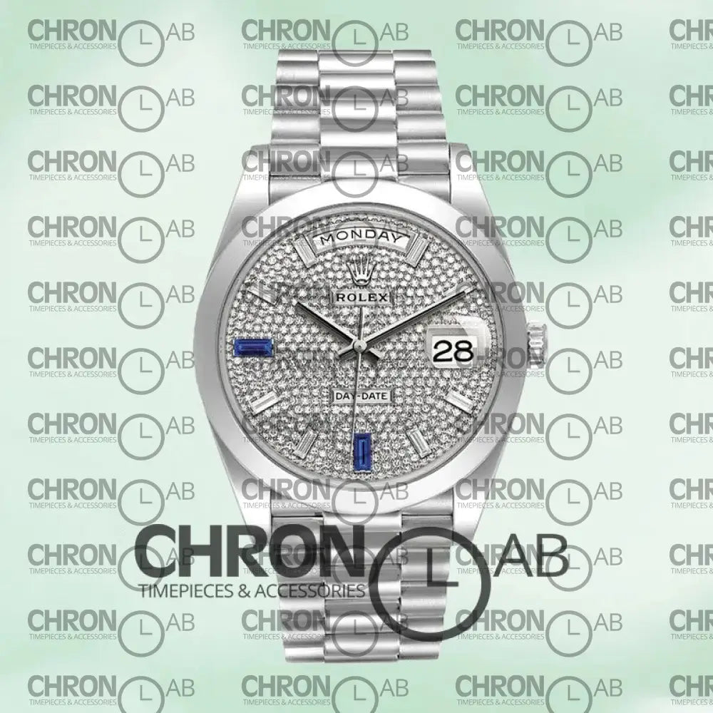Day-Date 40mm Men’s 228206 Automatic Diamond Paved Dial Clone Watches