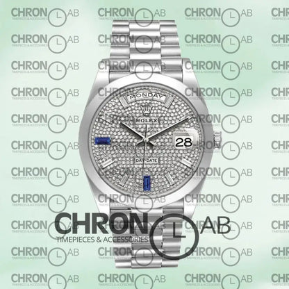 Day-Date 40mm Men’s 228206 Automatic Diamond Paved Dial Clone Watches