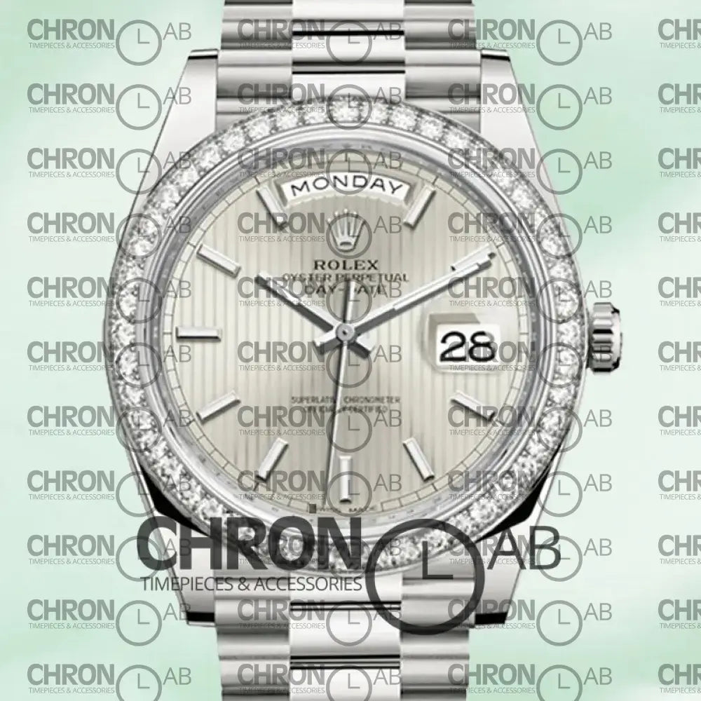 Day-Date 40mm Men’s 228349SSP Silver Jubilee Bracelet Clone Watches