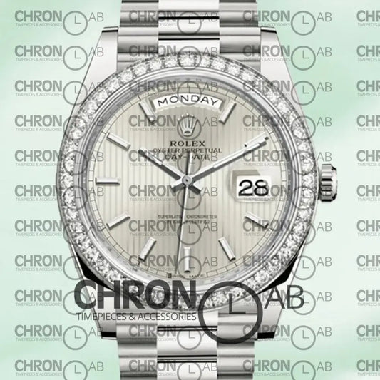Day-Date 40mm Men’s 228349SSP Silver Jubilee Bracelet Clone Watches