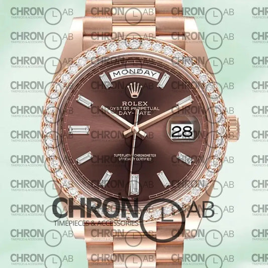 Day-Date 40mm Men’s m228345rbr-0006 Rose Gold Clone Watches