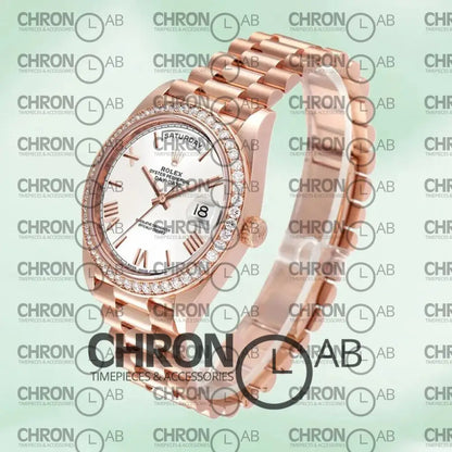 Day-Date 40mm Men’s m228345rbr-0012 White Dial Rose Gold Clone Watches