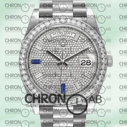 Day-Date 40mm Men’s m228349rbr-0036 Silver President Bracelet Clone Watches