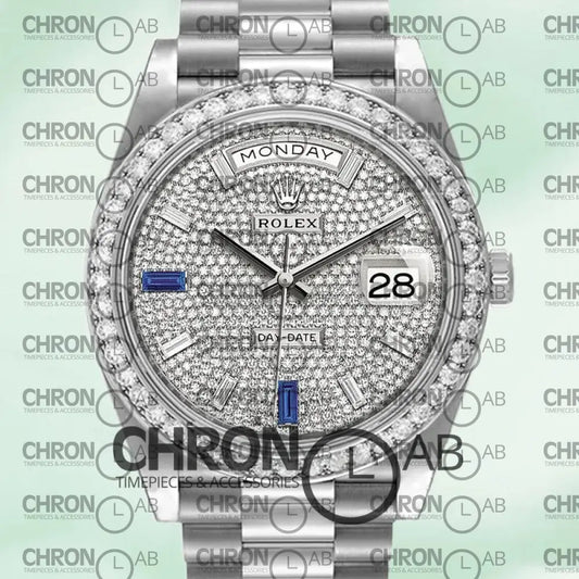 Day-Date 40mm Men’s m228349rbr-0036 Silver President Bracelet Clone Watches