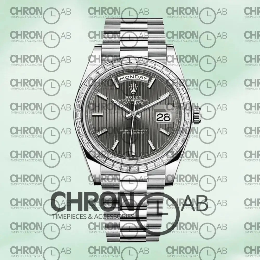 Day-Date 40mm Men’s m228396tbr-0023 Silver Clone Watches
