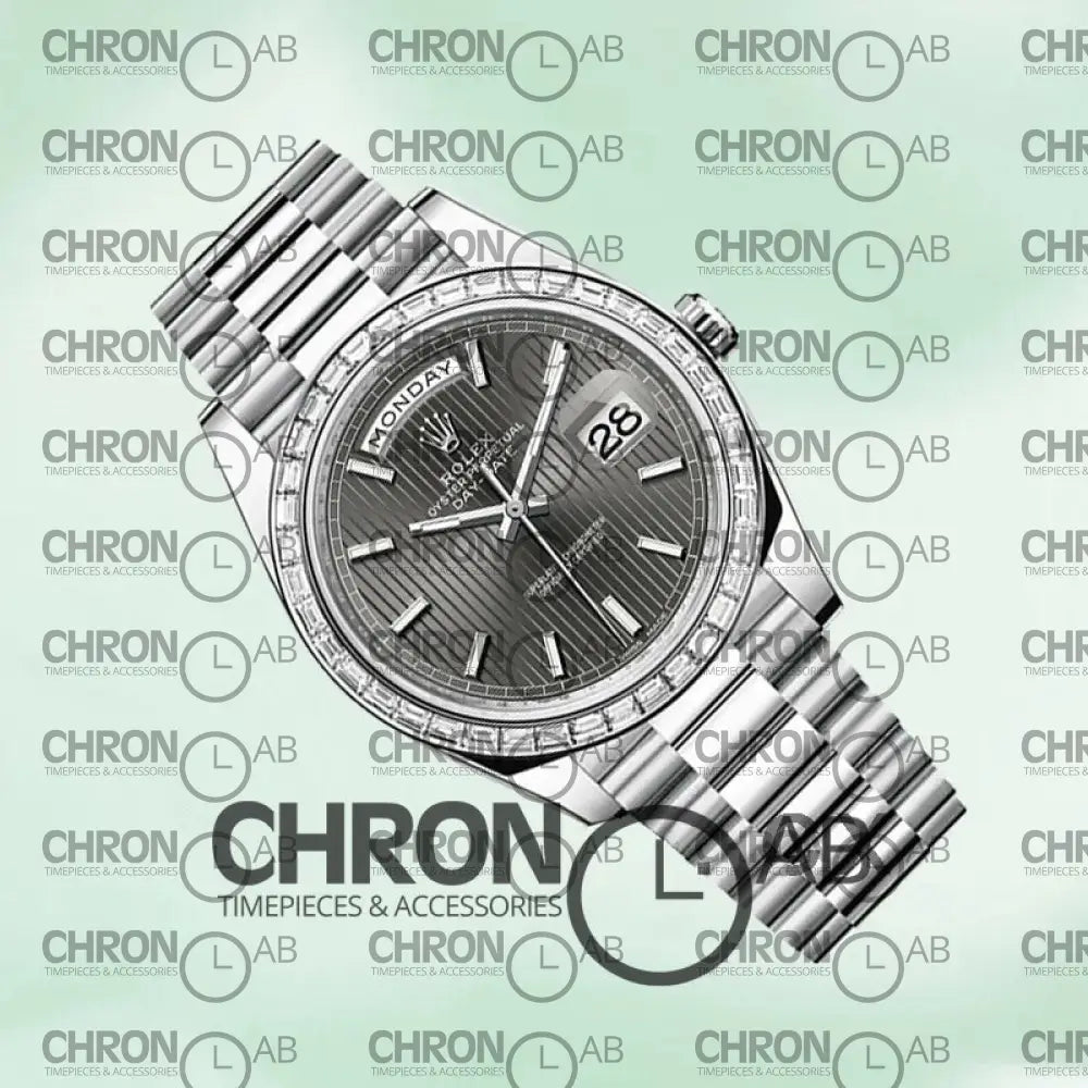 Day-Date 40mm Men’s m228396tbr-0023 Silver Clone Watches