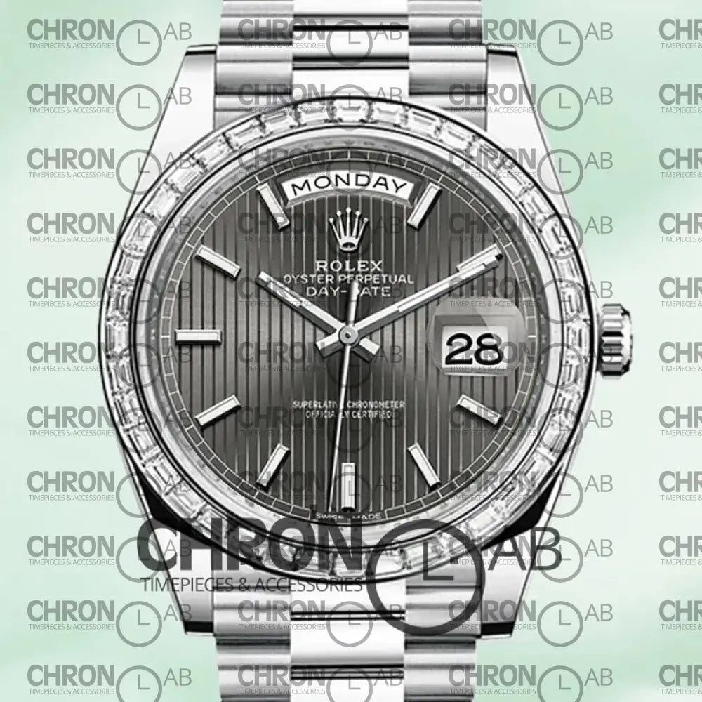 Day-Date 40mm Men’s m228396tbr-0023 Silver Clone Watches
