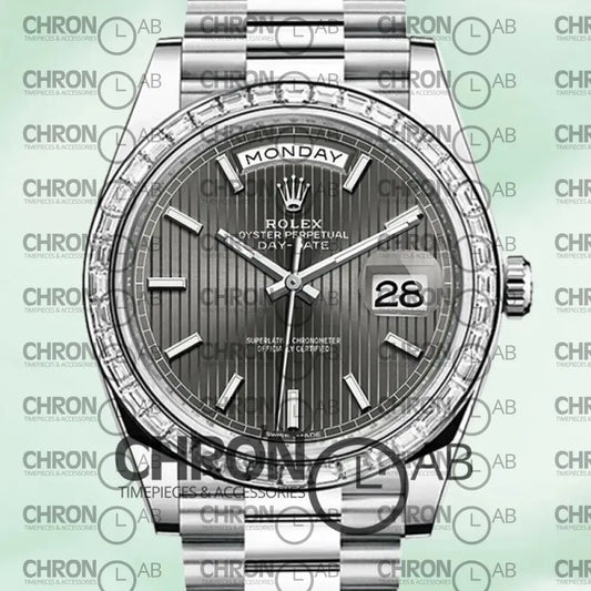 Day-Date 40mm Men’s m228396tbr-0023 Silver Clone Watches