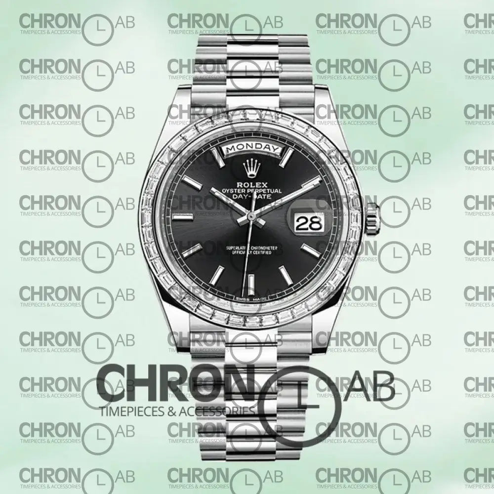 Day-Date 40mm Men’s m228396tbr-0024 Black Dial Clone Watches