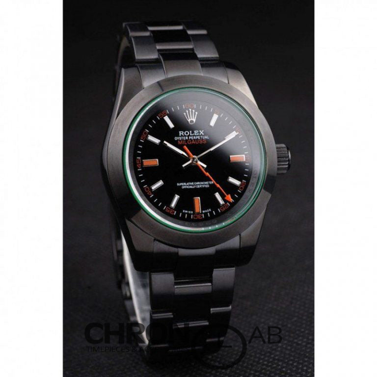 Milgauss PRL05090290 Pro-Hunter Tinted Green Saphire Black Dial