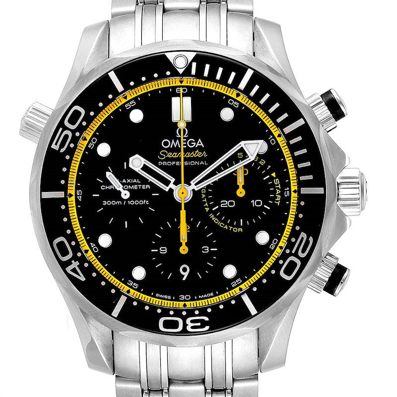 Seamaster Regatta Yellow Hands Watch 212.30.44.50.01.002