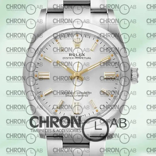 Oyster Perpetual 31mm M124300-0001 Unisex Oyster Bracelet Silver Dial Clone Watches