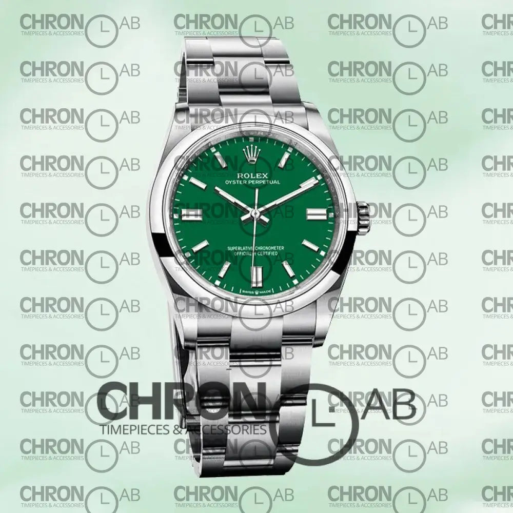 Oyster Perpetual 36mm M124300-0005 Unisex Green Dial Oyster Bracelet Clone Watches