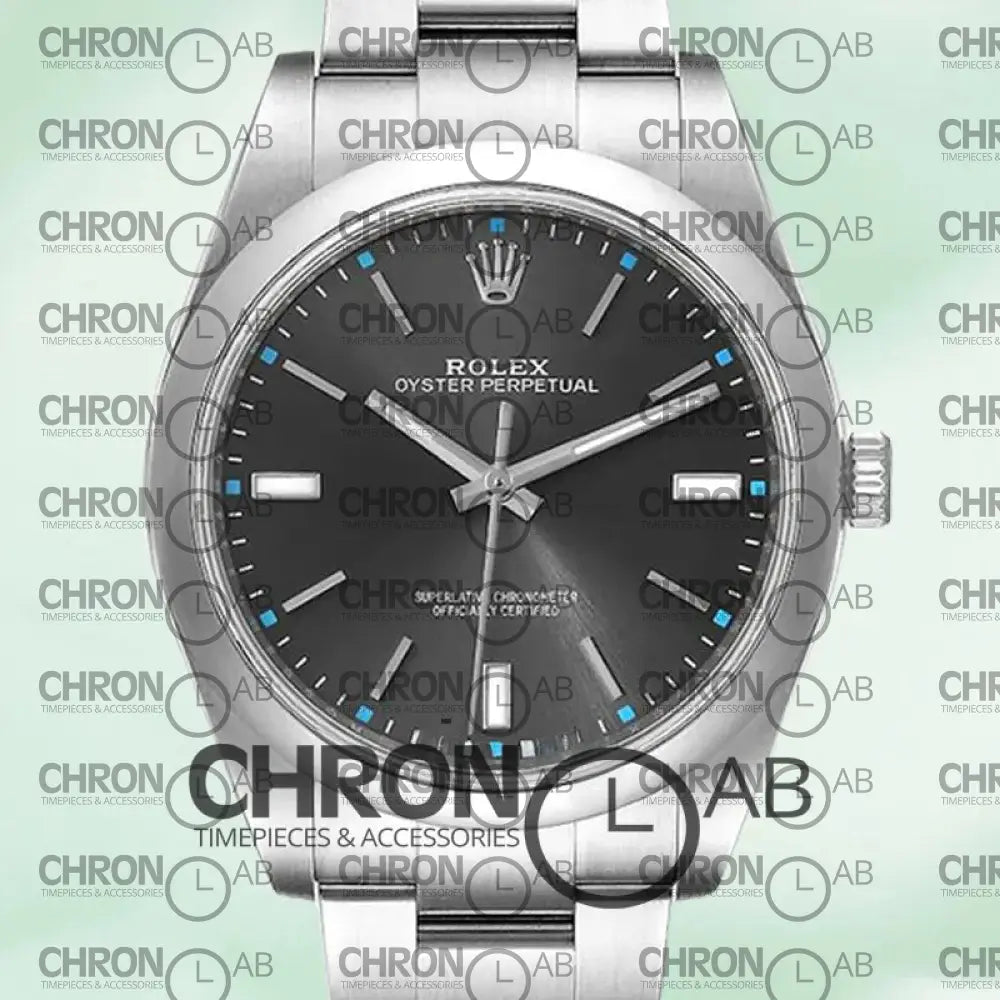 Oyster Perpetual M114300-0002 Unisex Gray Dial Clone Watches