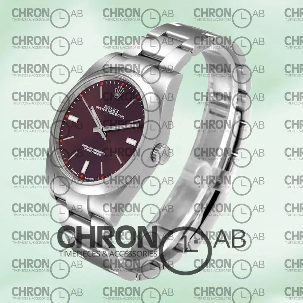 Oyster Perpetual Unisex 36mm M114300-0002 Automatic Red Grape Dial Clone Watches