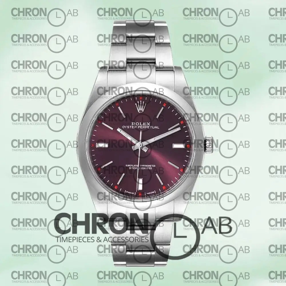 Oyster Perpetual Unisex 36mm M114300-0002 Automatic Red Grape Dial Clone Watches